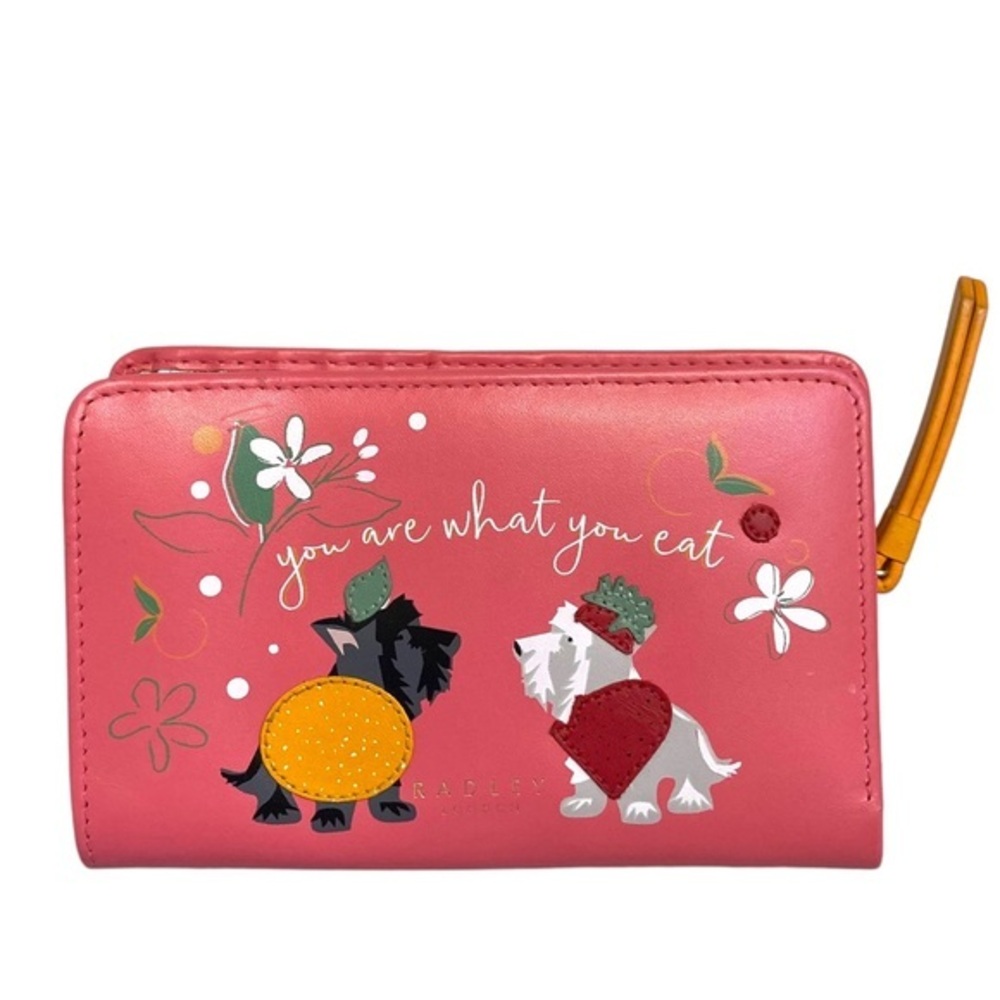 Radley London Pink Leather Dog “You Are What You Eat” Wallet